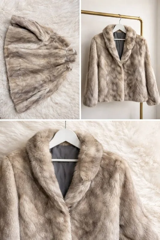 Mink fur coat in a rare color