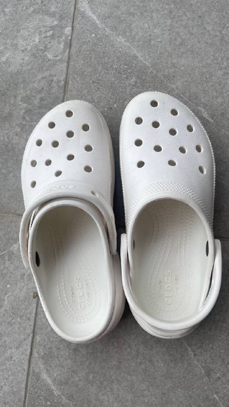 Женские белые кроксы Crocs размер 37-38 2