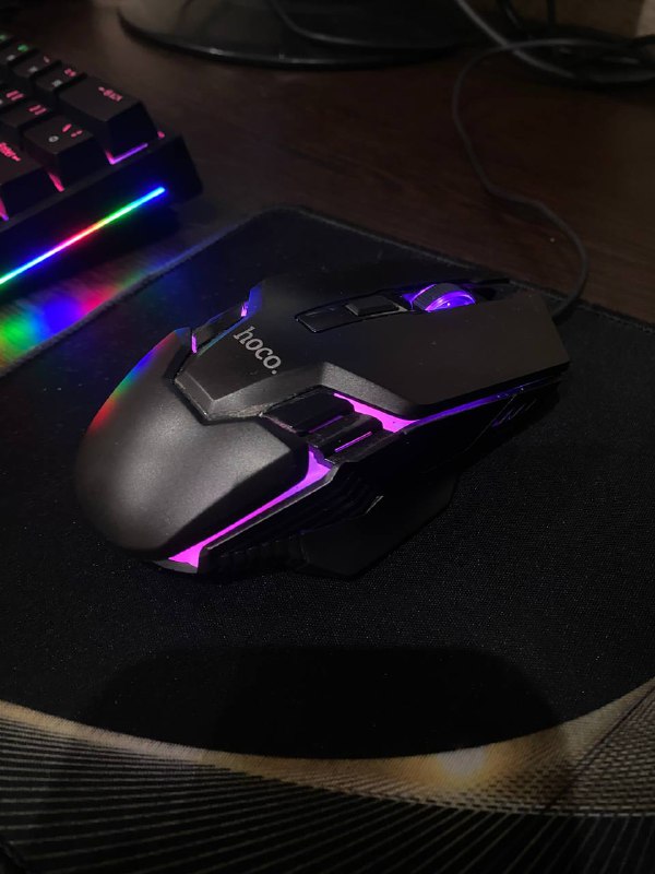 клавиатура и мышь HOCO с RGB подсветкой 2