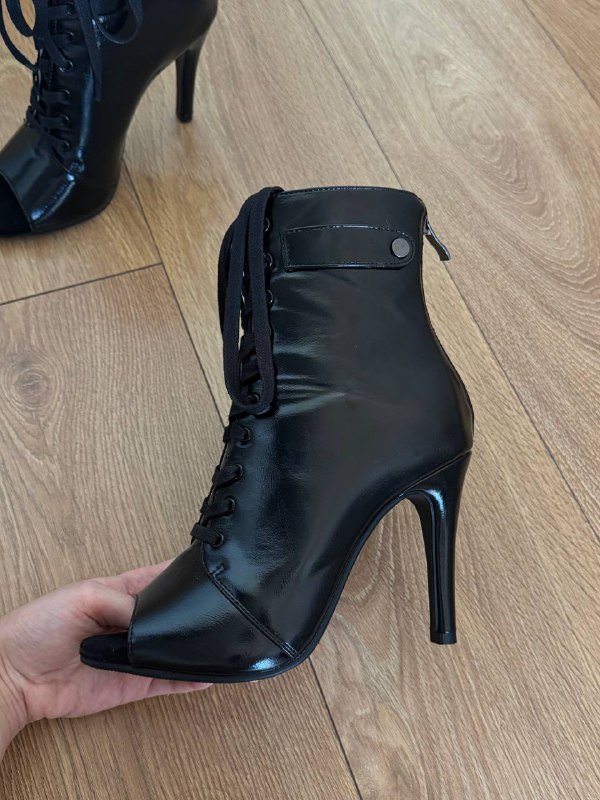 Женские черные ботильоны на каблуке 37 размер 2