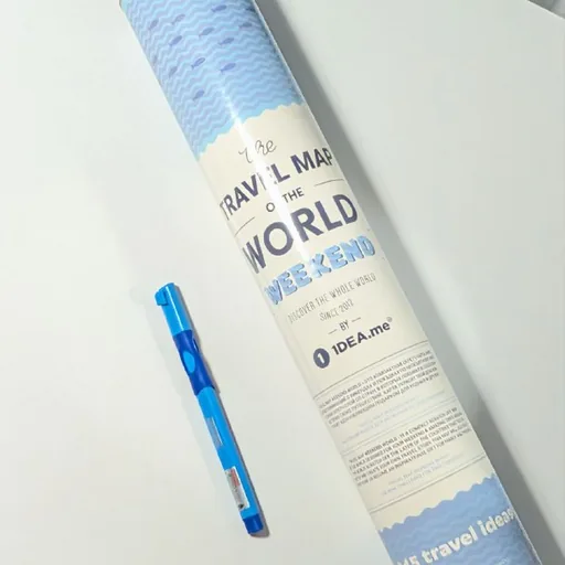 1DEA.me Travel Map Weekend Scratch-Off World Map