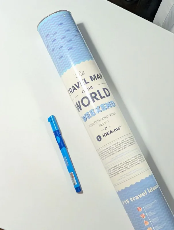 1DEA.me Travel Map Weekend Scratch-Off World Map 1