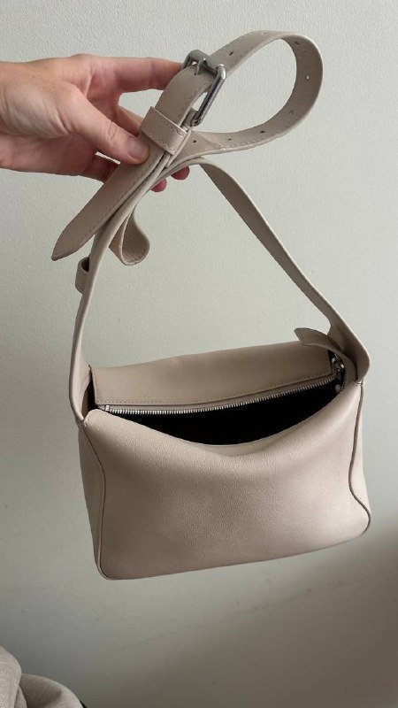 Сумка из натуральной кожи Massimo Dutti бежевая и шоколадная 3