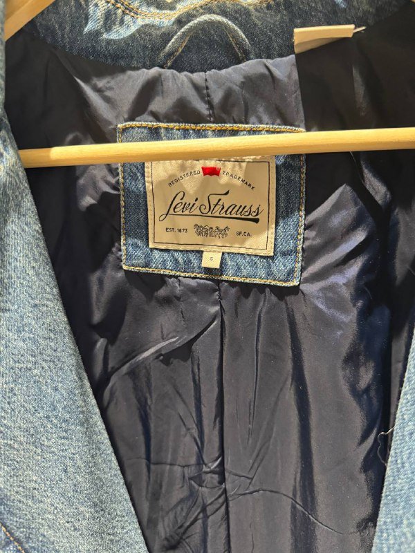 Джинсовый плащ тренч LEVIS размер S 2