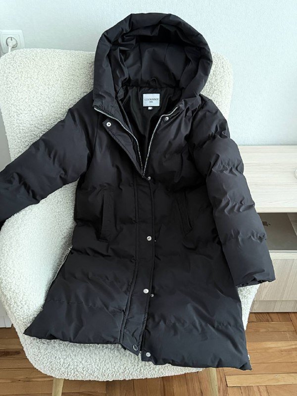 Женская куртка Gold & Silver черная зимняя