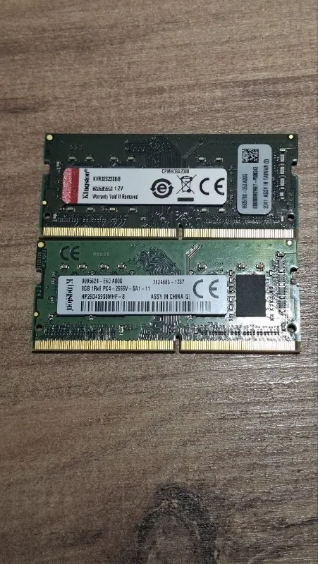 Kingston 8 გბ ოპერატიული მეხსიერების მოდულები