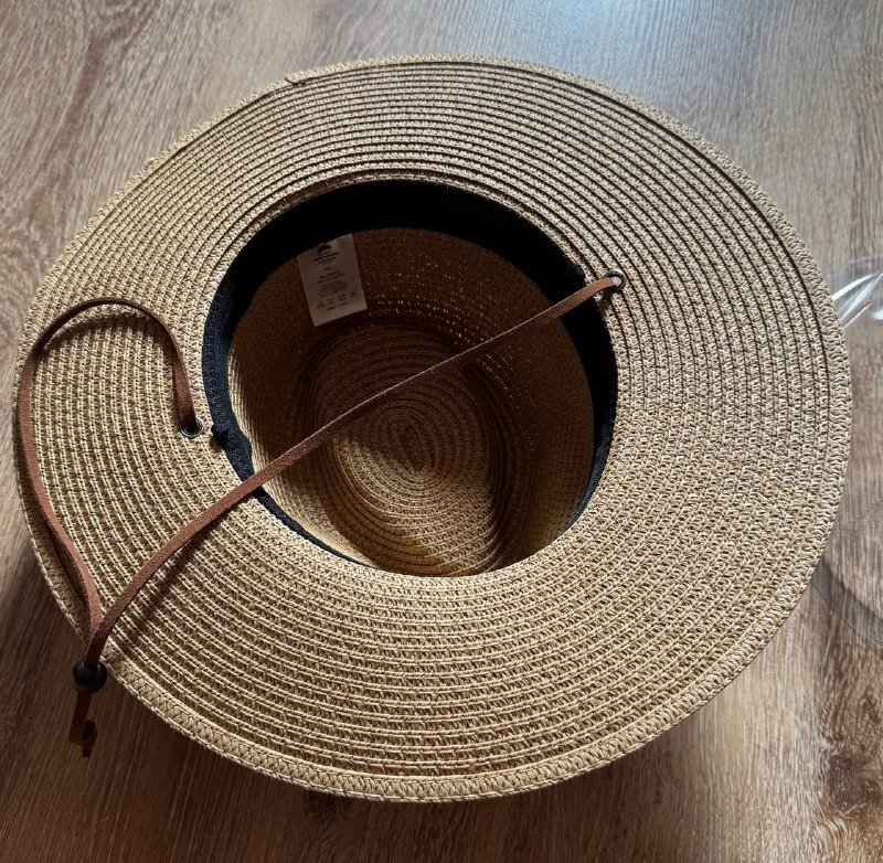 Соломенная шляпа хаки размер M-L 2