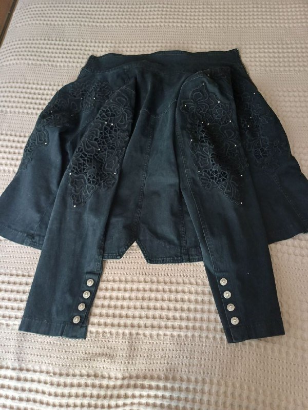 Пиджак чёрный джинсовый, платье 48-50, шарф новый 2