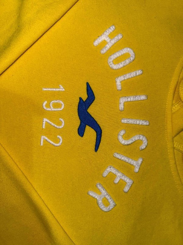 Hollister винтажная ярко-жёлтая худи размер L 2