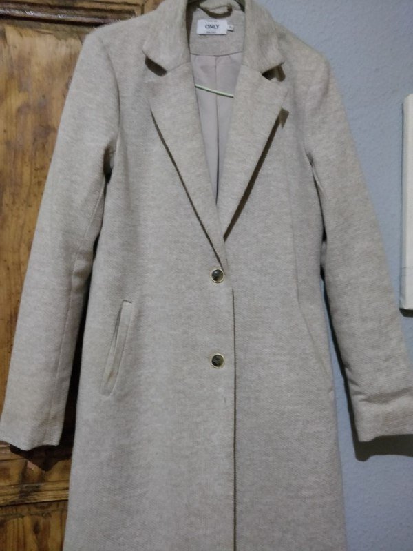 Стильное пальто Only бежево-розовое