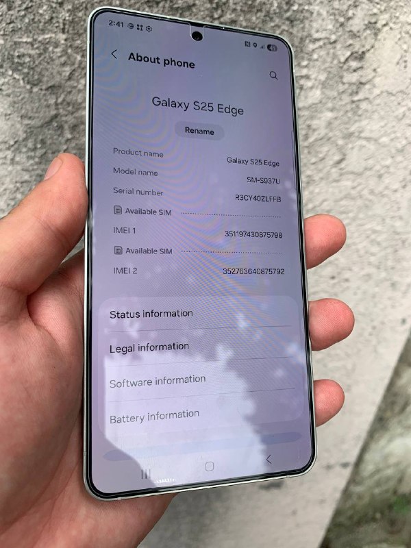 Samsung S25 Edge 12/256 Titanium Ice Blue 4
