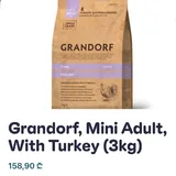 Корм Grandorf Adult Mini с индейкой, 3 кг 1