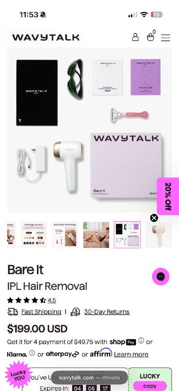 IPL Hair Removal Device