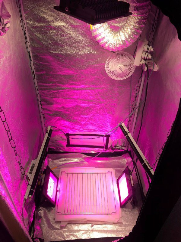 Полный гроубокс-комплект палатка лампы фильтры таймеры сушка 2