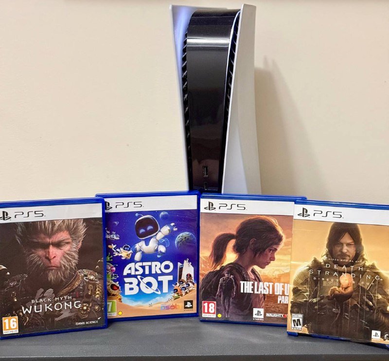 Игры на дисках для PS5 Black Myth Wukong, Astrobot, The Last of Us, Death Stranding
