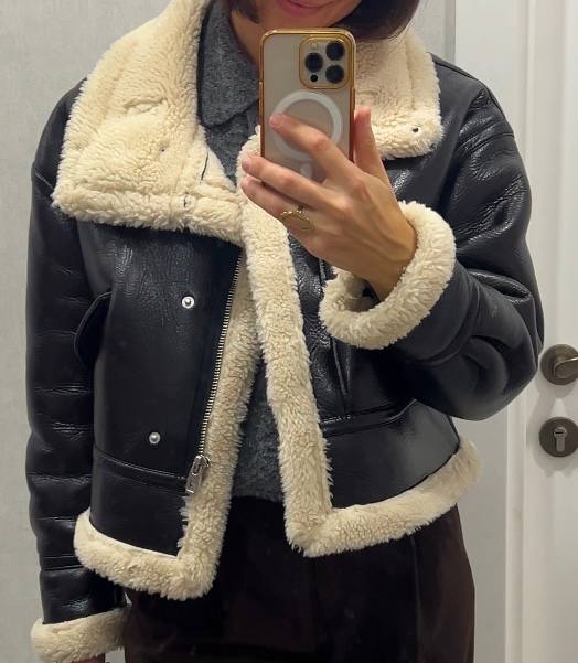 Дубленка Zara, сапожки Zara, дубленка Jack&Jones, юбка Mango 3