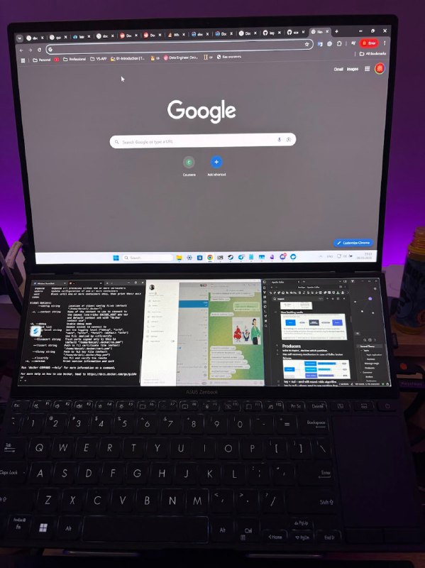 Ноутбук ASUS Zenbook Pro 14 Duo OLED с двумя экранами и стилусом