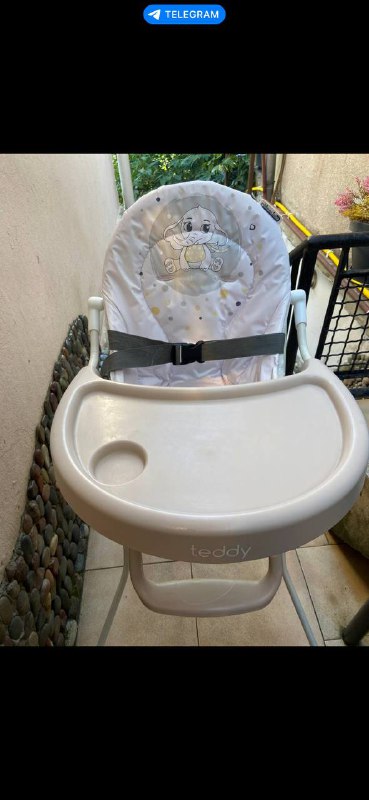 Стул для кормления с откидным столиком, стул на колесах 2