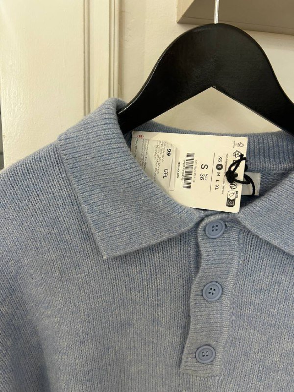 Джемпер Bershka мужской размер S светло-синий 2