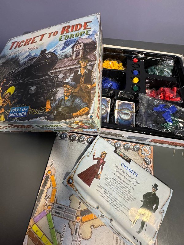 Игра Ticket to Ride Europe, полный комплект