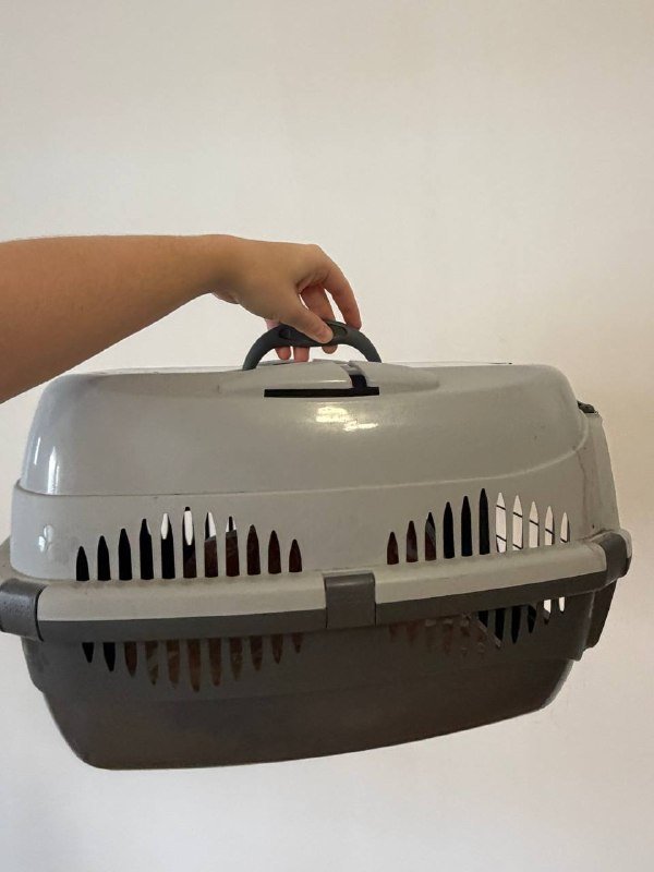 Переноска для животных 'Спутник-2' темно-серая/светло-серая