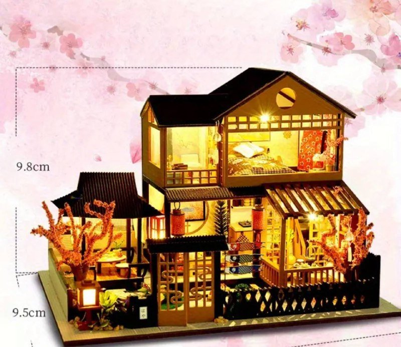 Интерьерный конструктор домик с сакурами 3