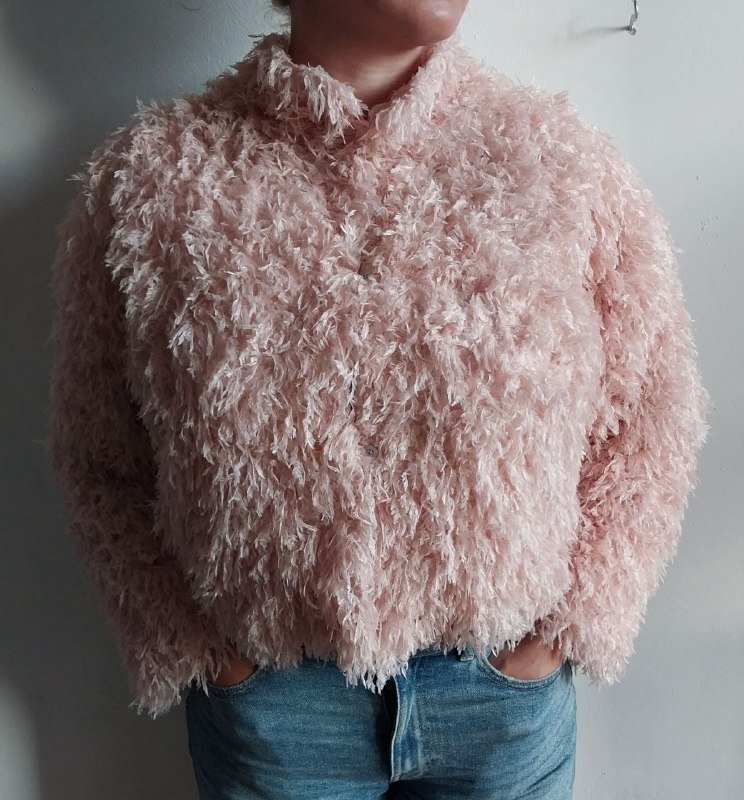 Пушистый жакет на подкладке из вискозы 4