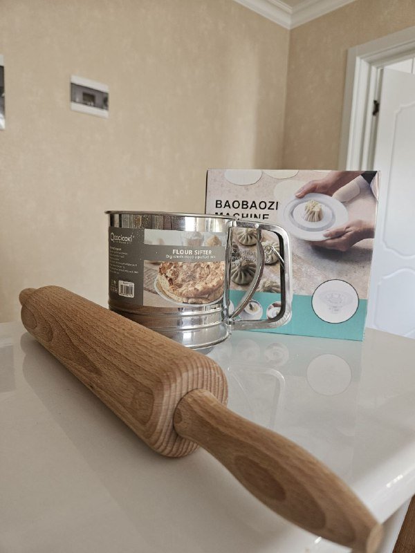 Сито для муки, хинкальница, скалка деревянная