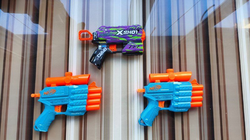 NERF большой, X-shot большой, NERF маленький, X-shot маленький 4