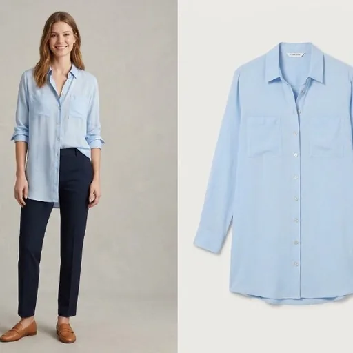 Light Blue Shirt Tunic