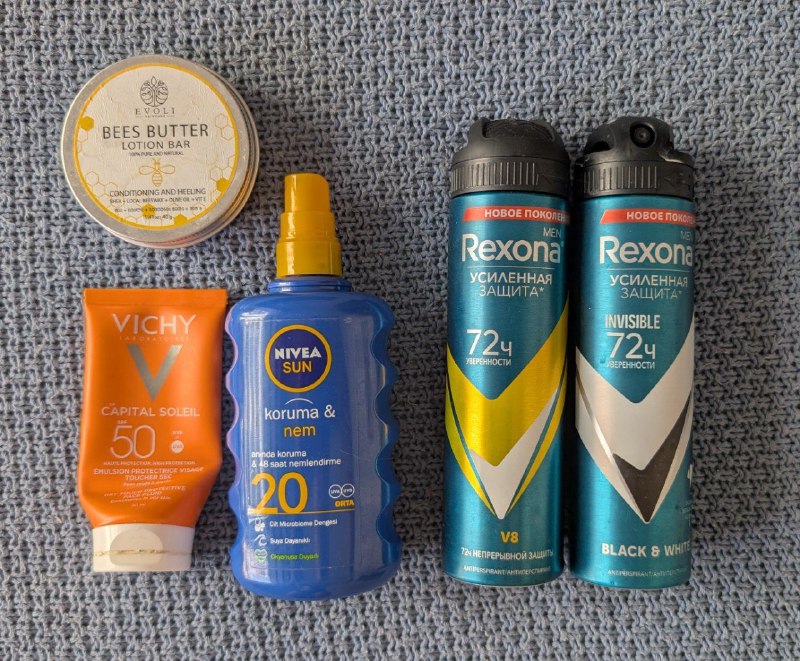 Дезодоранты Rexona, SPF 50 и 20, пчелиное масло для тела