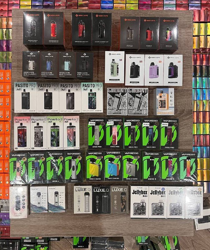 H45, H45 Classic, B60, B100, E100, Нано, Стик, Aegis Q, Манта Ультра, Б60 3Kit, Кнайт 80, Пасито 2, X-ROSE vape devices