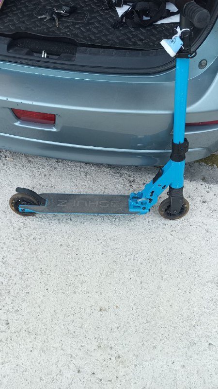 Складной самокат Shulz 120 голубой городской 3