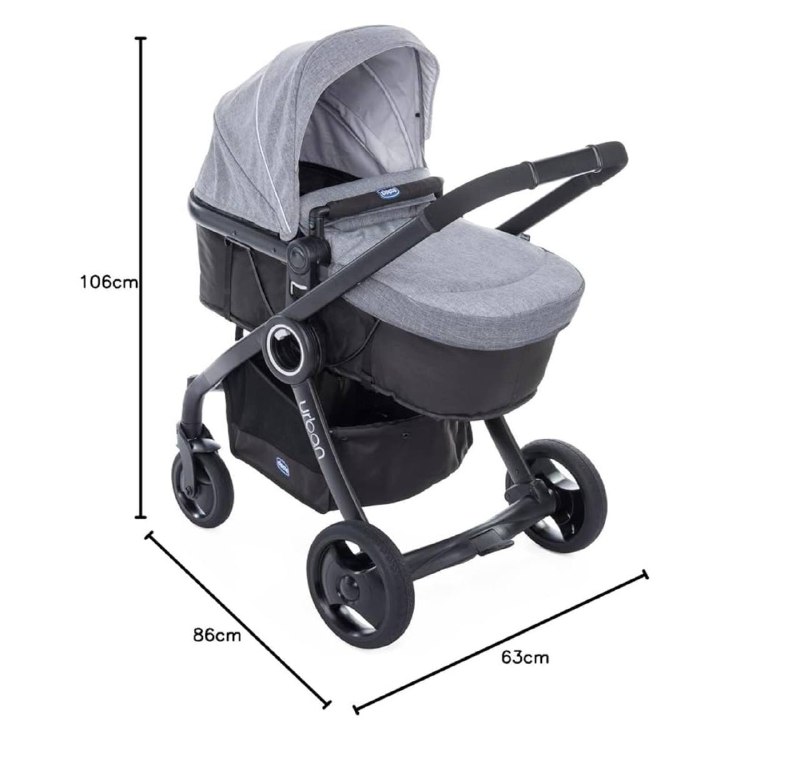Коляска Chicco Urban 2 в 1 люлька прогулочный блок 2