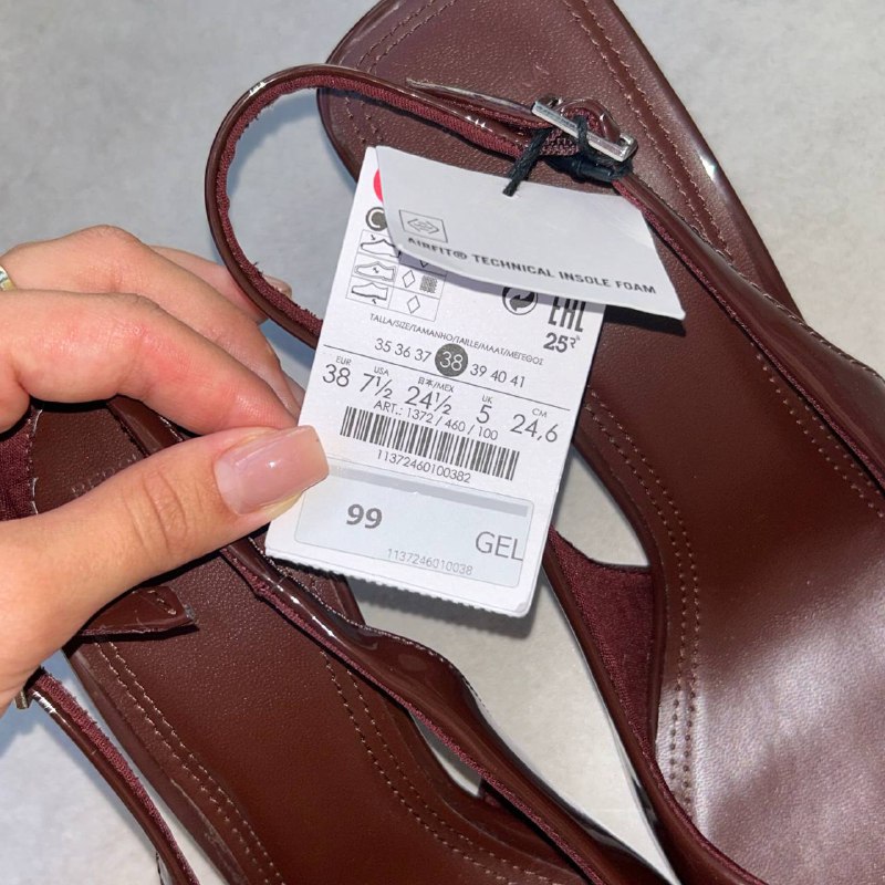 Новые бордовые туфли Bershka 38 размер 4