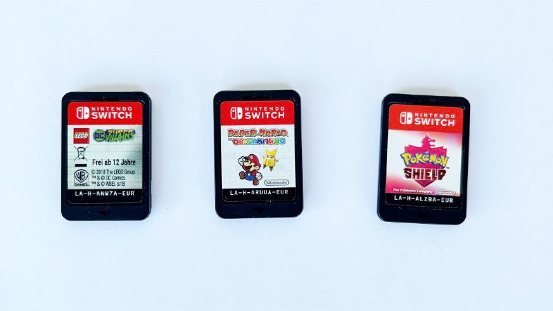 Картриджи для Nintendo Switch Polemon Shield, Paper Mario, LEGO DC Super Villians