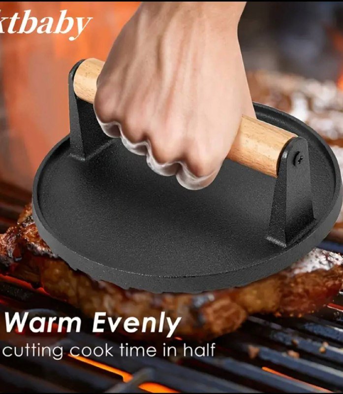 Чугунный пресс для приготовления мяса круглый и прямоугольный 5