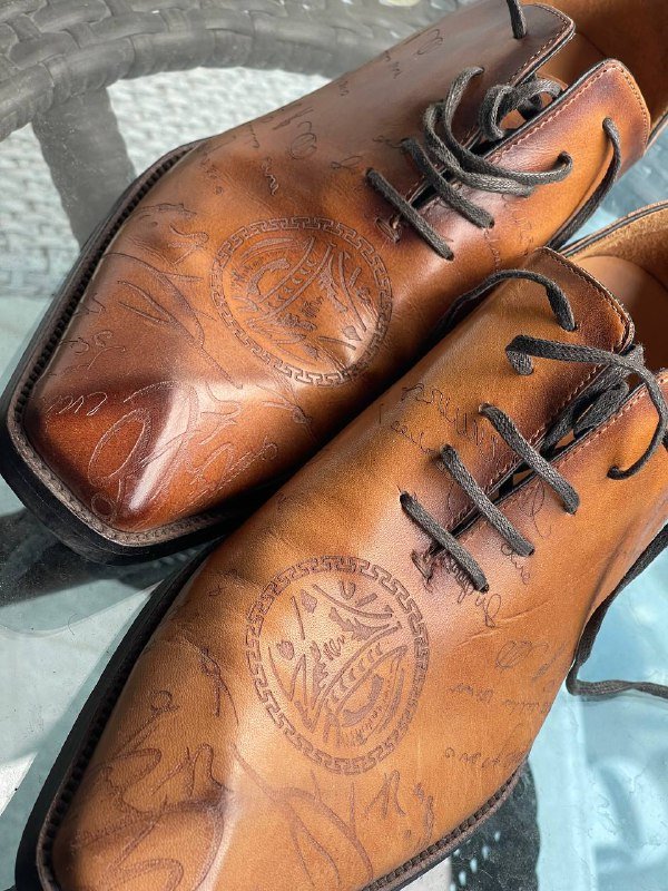 Кожаные туфли ручной работы размер 41.5-42