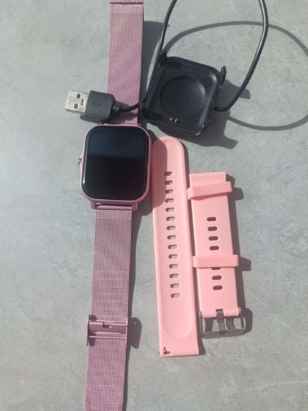 Умные часы с двумя браслетами металлическим и пластиковым 3