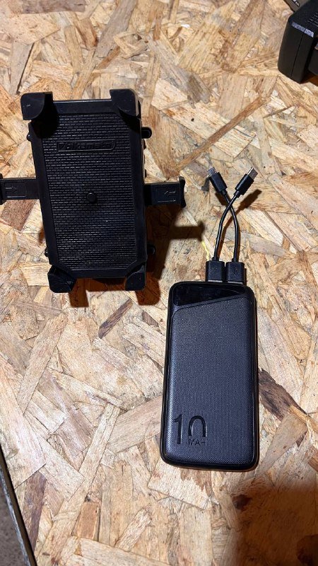 Держатель телефона для велосипеда с павербанком