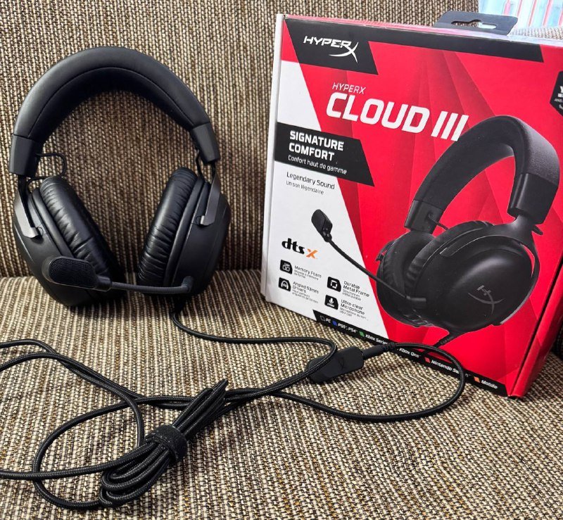 Игровые проводные наушники HyperX Cloud 3 Black