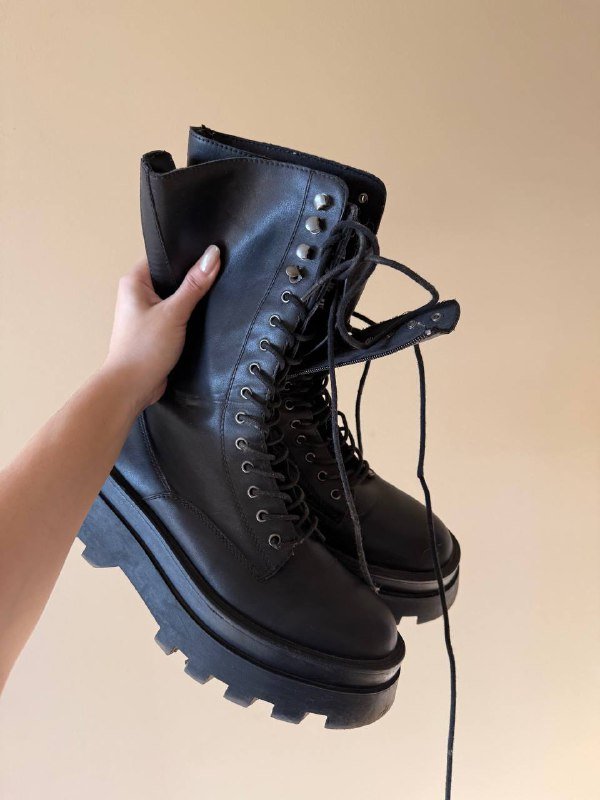 Сапоги Pull&Bear черные женские размер 40