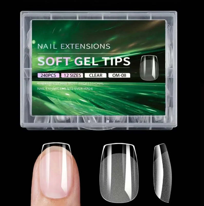 Nail tips, dual forms, lamp, glitter and stamping set 1
