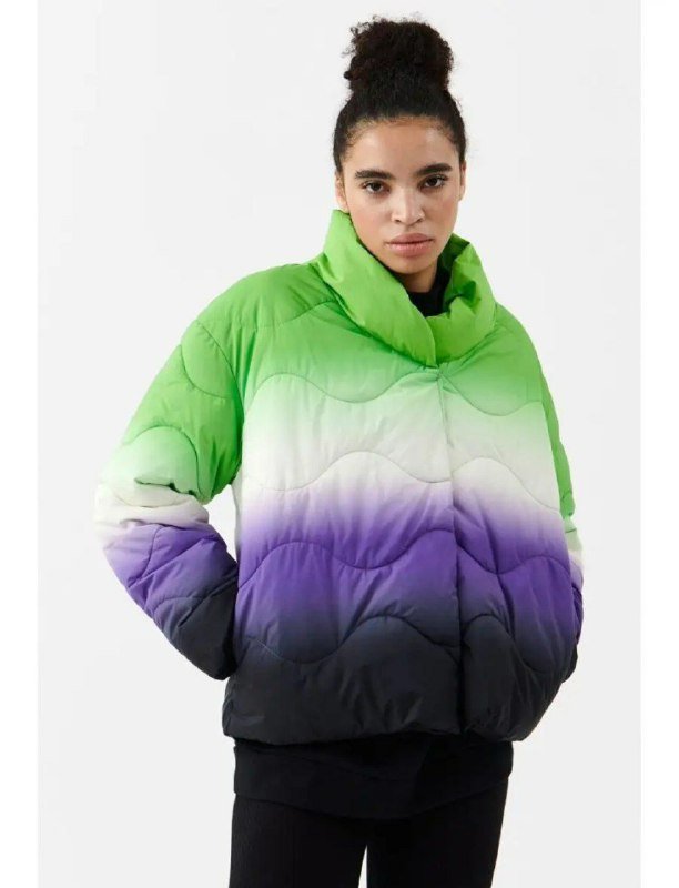 Куртка Befree, шапка салатового цвета 2