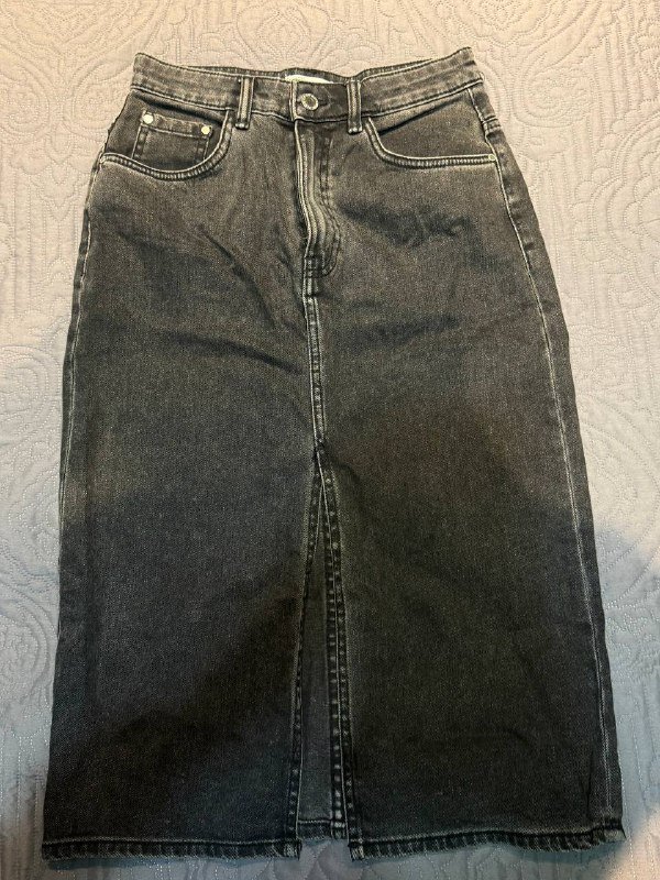 Дутая куртка с мехом NEXT, юбки Zara, джинсовая куртка, черная парка H&M 4