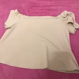 Юбка с цветочками, белый топ, топ 3