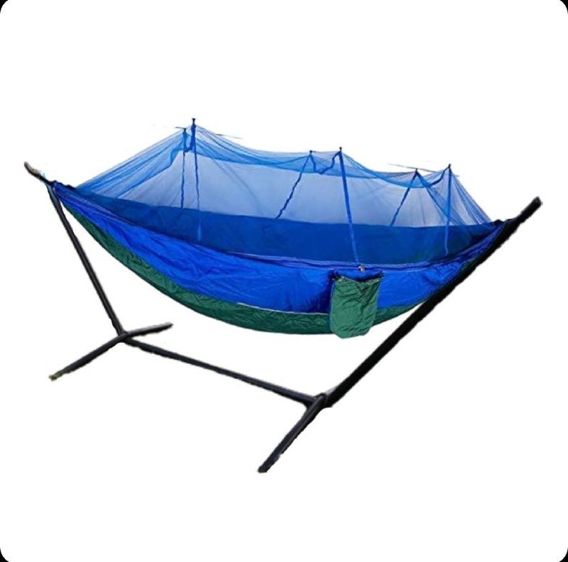 Гамак с москитной сеткой и металлической подставкой