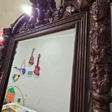Овалное старинное зеркало, большое деревянное зеркало 4