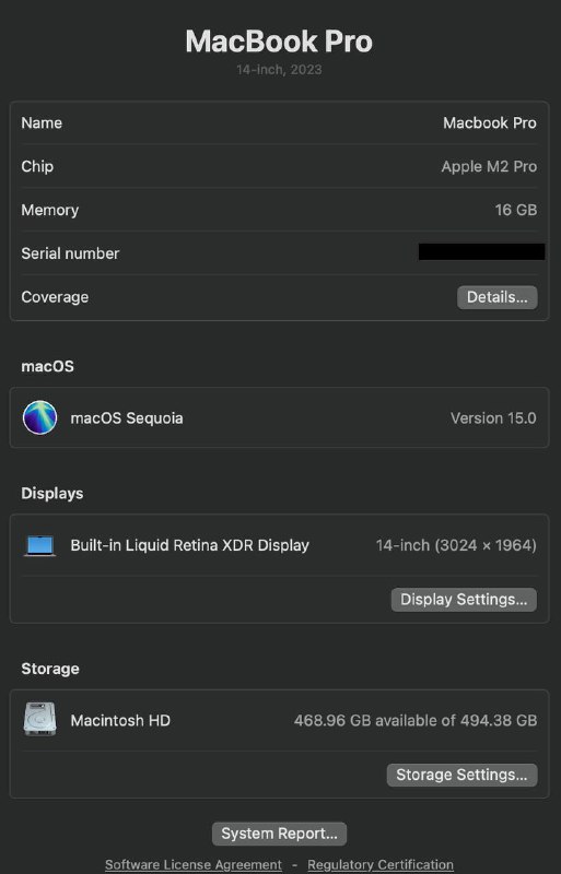 Macbook Pro 14 Inch M2 Pro, 16/512, SSD 1TB 3