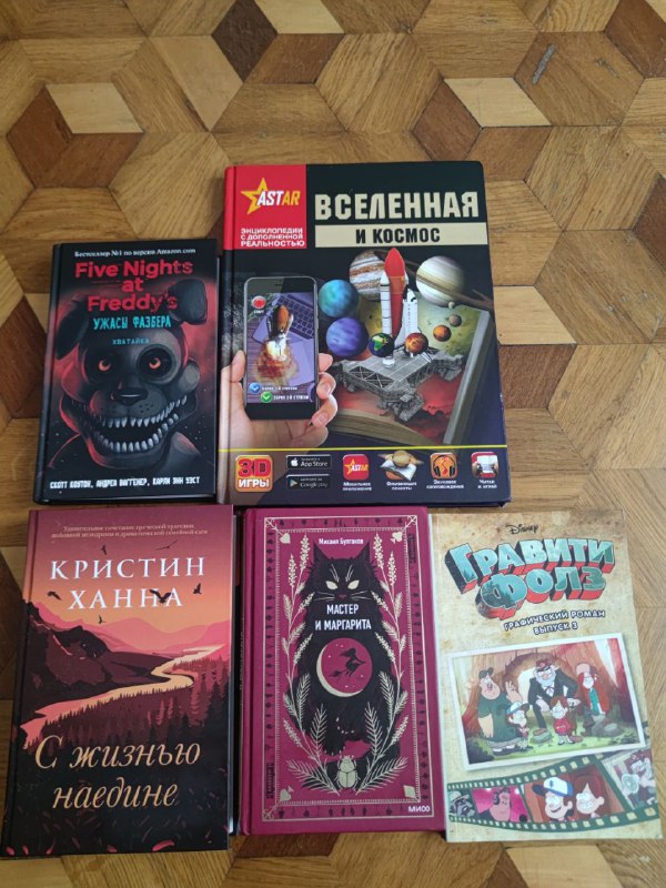 Книги: Five Nights at Freddy's, Вселенная и космос, С жизнью наедине, Мастер и Маргарита, Гравити Фолз